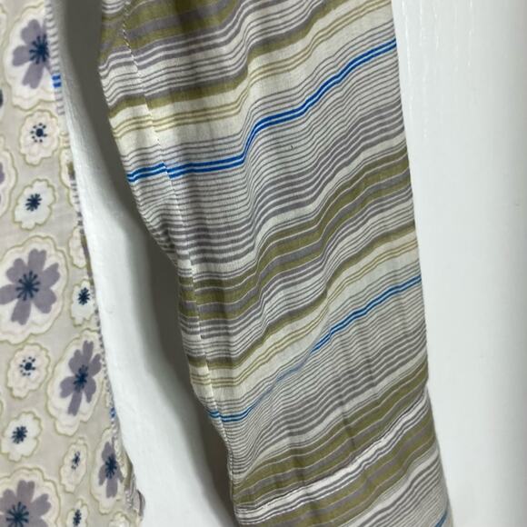 NWOT WHITE STUFF Blouse Womens 2~XS~S Patchwork Floral Stripe Button-Up Long-Slv - Picture 5 of 8